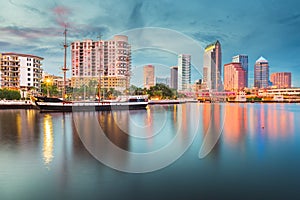 Tampa, Florida, USA downtown skyline on the bay