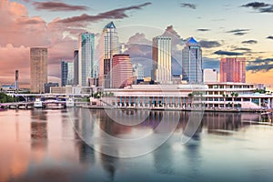 Tampa, Florida, USA downtown skyline on the bay photo