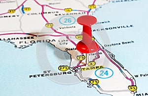 Tampa Florida USA map