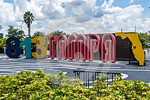 813 Tampa sign, celebrating the area code of Tampa - Tampa, Florida, USA