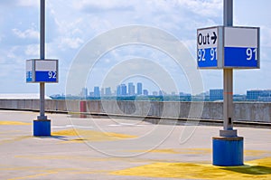 Tampa skyline viewed from Tampa Int'l Airport