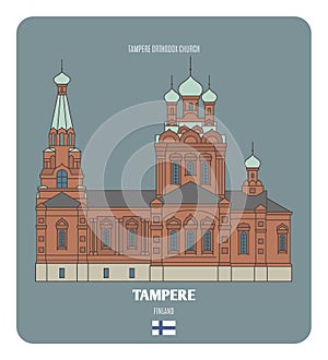 Tampere Orthodox Church, Finland. Architectural symbols of European cities