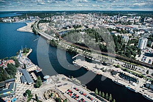 Tampere town from above. Finland.