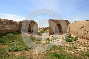 The tample in Ancient Panjekent near modern Penjikent city, Tajikistan