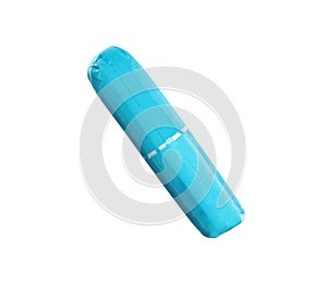 Tampon in turquoise package isolated on white