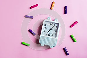 Tampons and clock