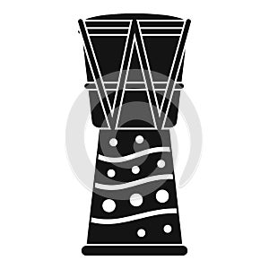 Tamtam icon, simple style