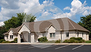 Tan Brick Business Building