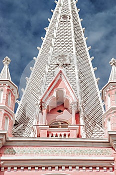Tan Dinh Church Saigon is a pink color, Romanian-style, where you can see intricate Gothic and Renaissance elements surviving