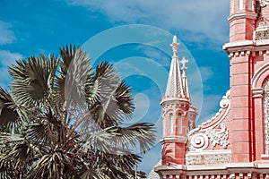 Tan Dinh Church Saigon is a pink color, Romanian-style, where you can see intricate Gothic and Renaissance elements surviving