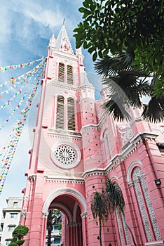 Tan Dinh Pink Catholic Church in Hochiminh.