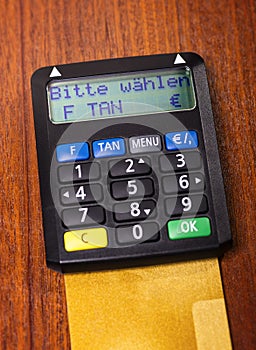 TAN generator with credit card