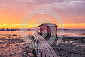 Tan jetty, one of clan jetties at penang, malaysia photo