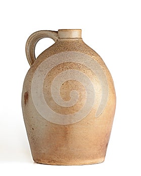 Tan and Yellow Clay Jug