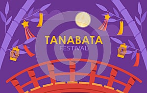 Tanabata festival vector concept