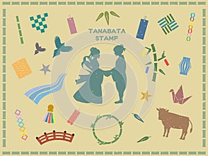 Tanabata stamp set