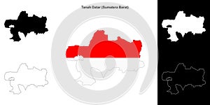 Tanah Datar outline map