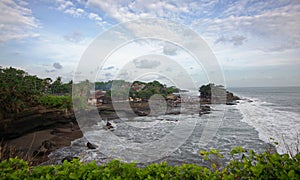 Tanah Loh (God of the sea temple) in bali island photo