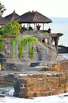 Tanah Lot Temple on Sea in Bali Island Indonesia