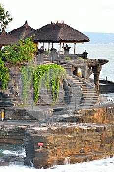 Tanah Lot Temple on Sea in Bali Island Indonesia