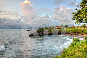 Tanah Lot Temple on Sea in Bali Island Indonesia