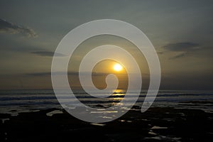 The Tanah Lot Temple at sunset