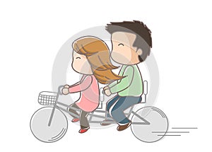 Tandem bicycle