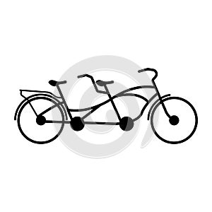 tandem bike icon vector