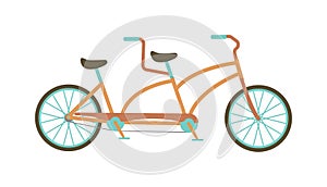 Tandem bike vector illustration.