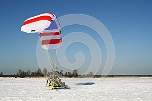 Tandem paraglider with propeller