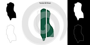Tando M Khan outline map