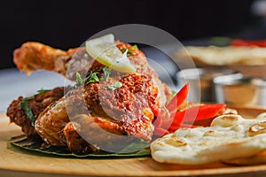 Tandoori Chicken. Indian barbecue chicken. Indian chicken dish