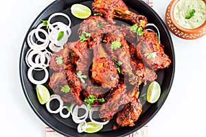 Tandoori Chicken with Onion, Lemon and Mint Dip photo