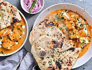 Tandoori roti with paneer butter masala