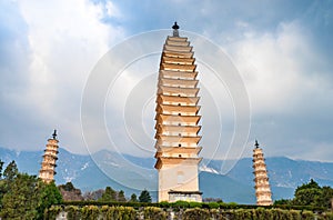 The Tang Dynasty Ancient Pagoda at the foot of the Snow Mountain