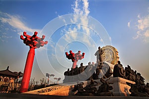 Tang dynasty statue xian china