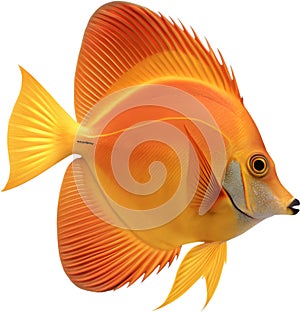 Tang fish display vibrant colors and graceful swimming movements. photo