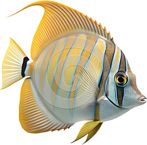 Tang fish display vibrant colors and graceful swimming movements. photo