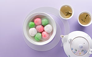 Tang Yuan(sweet dumplings balls), a traditional cuisine for Mid-autumn, Dongzhi (winter solstice )