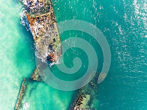 Tangalooma Shipwrecks off Moreton island, Queensland Australia