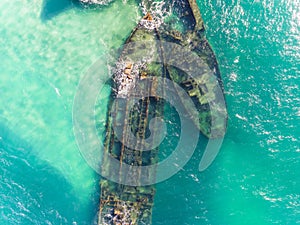 Tangalooma Shipwrecks off Moreton island, Queensland Australia