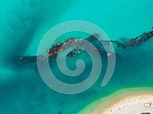 Tangalooma Shipwrecks off Moreton island, Queensland Australia