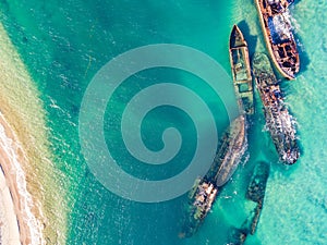 Tangalooma Shipwrecks off Moreton island, Queensland Australia