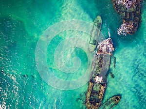 Tangalooma Shipwrecks off Moreton island, Queensland Australia