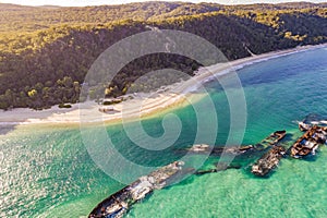 Tangalooma Shipwrecks off Moreton island, Queensland Australia