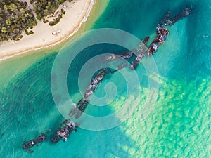 Tangalooma Shipwrecks off Moreton island, Queensland Australia