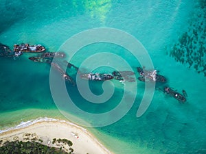 Tangalooma Shipwrecks off Moreton island, Queensland Australia