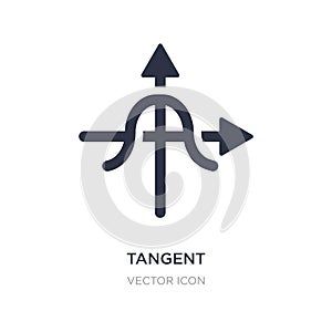 tangent icon on white background. Simple element illustration from Analytics concept
