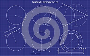Tangent lines to circles photo