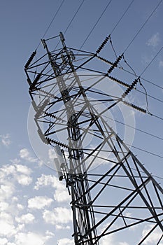 Tangent tower over sky